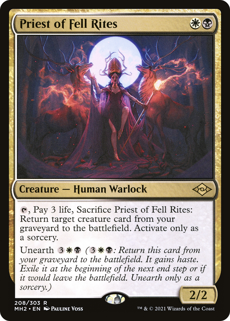 Priest of Fell Rites (208) Foil - Modern Horizons 2