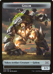 Elephant // Golem Double-Sided Token [Double Masters Tokens] | Silver Goblin