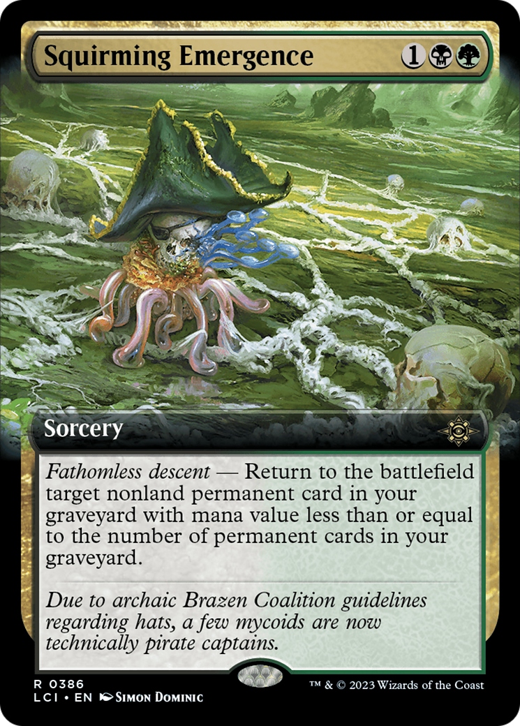 Squirming Emergence (Extended Art) (386) Foil - The Lost Caverns of Ixalan