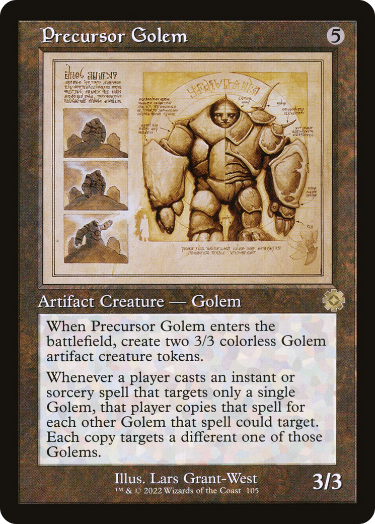 Precursor Golem (Schematic) (Retro) (105) Foil - The Brothers' War Retro Artifacts