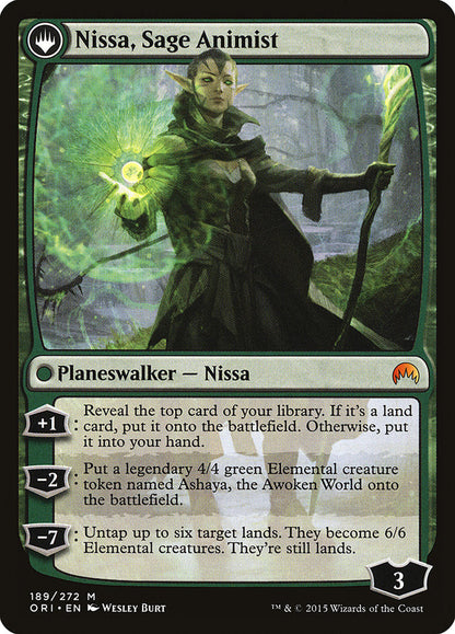 Nissa, Vastwood Seer // Nissa, Sage Animist (189) Foil - Magic Origins