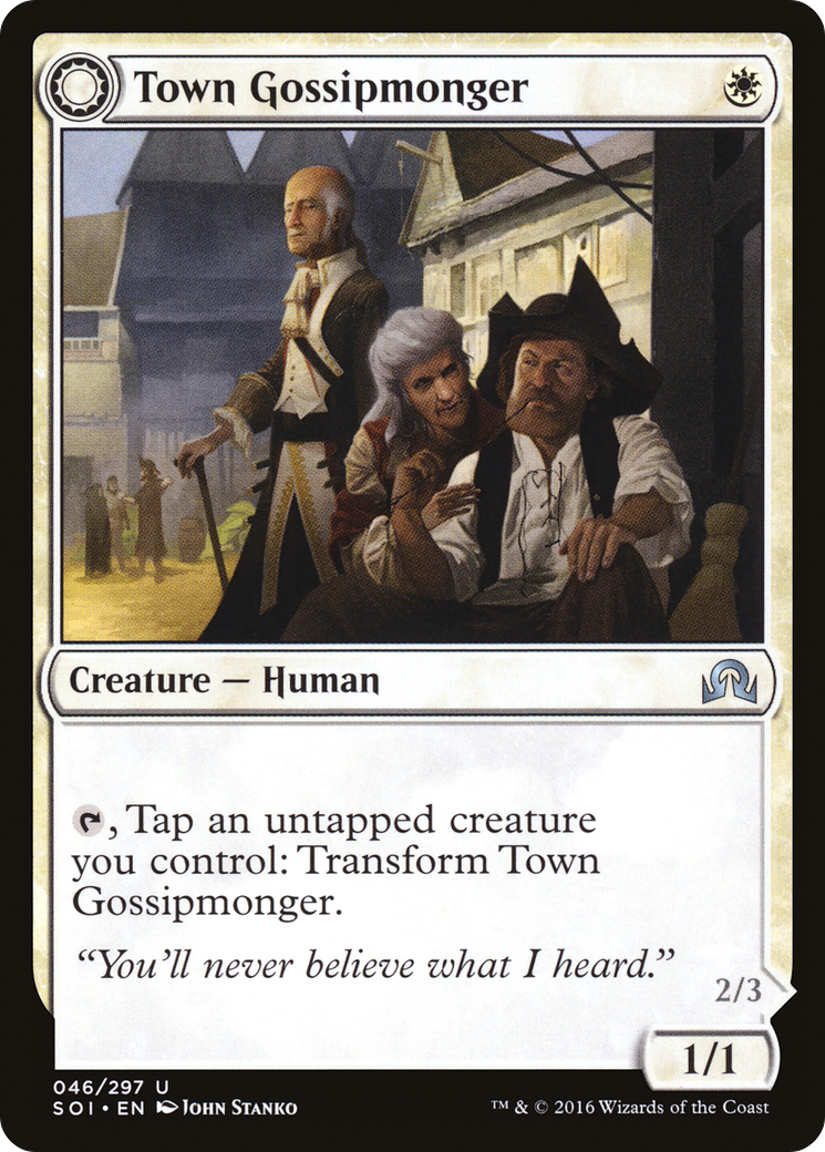 Town Gossipmonger (046) - Shadows over Innistrad