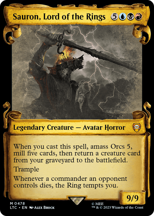 Sauron, Lord of the Rings (Showcase Scrolls) (Showcase) (478) Foil - Tales of Middle-earth Commander