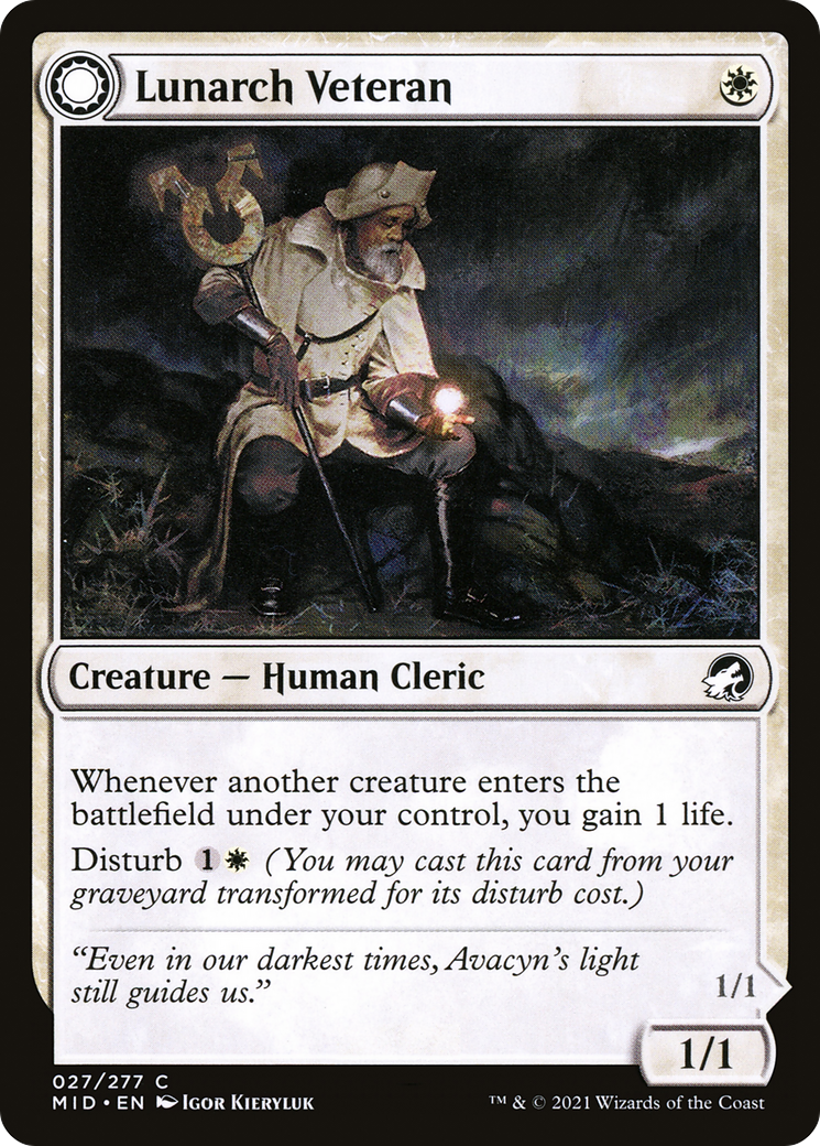 Lunarch Veteran (027) Foil - Innistrad: Midnight Hunt
