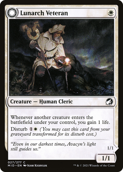 Lunarch Veteran (027) Foil - Innistrad: Midnight Hunt