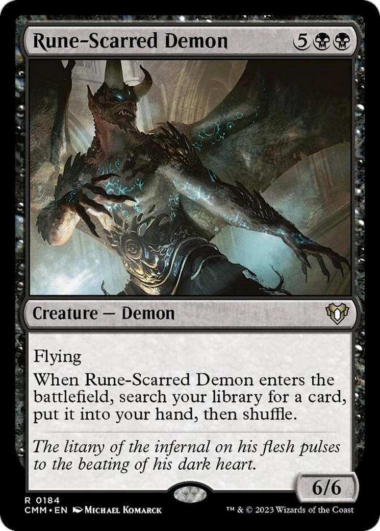 Rune-Scarred Demon [Commander Masters] | Silver Goblin