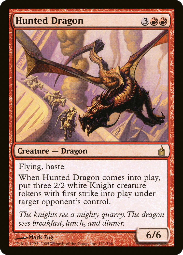 Hunted Dragon (131) Foil - Ravnica: City of Guilds