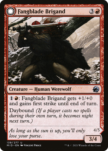 Fangblade Brigand // Fangblade Eviscerator (139) Foil - Innistrad: Midnight Hunt