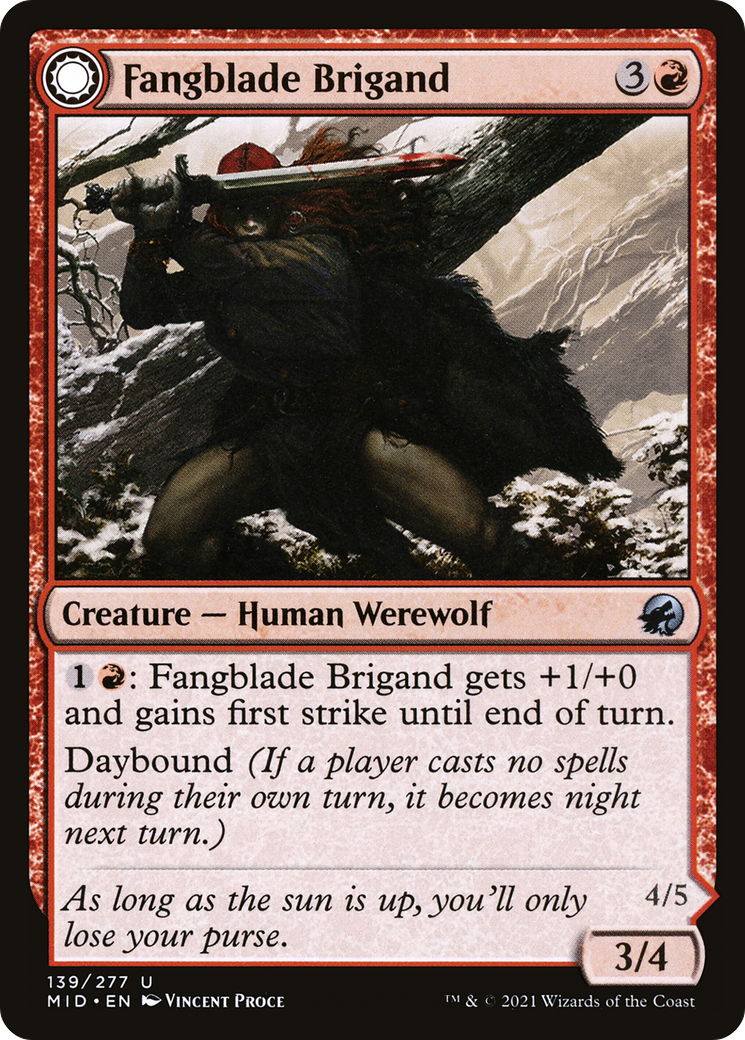 Fangblade Brigand // Fangblade Eviscerator (139) Foil - Innistrad: Midnight Hunt