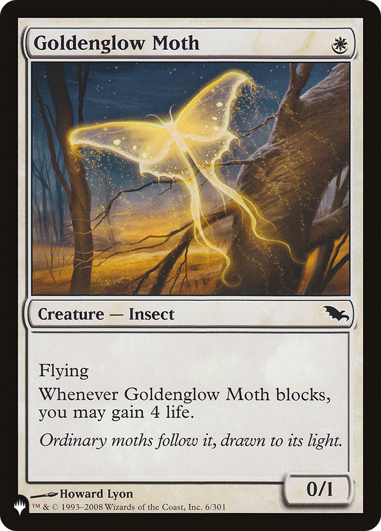Goldenglow Moth (SHM-6) - The List