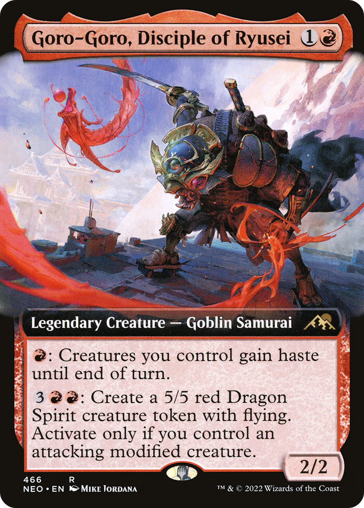 Goro-Goro, Disciple of Ryusei (Extended Art) (466) Foil - Kamigawa: Neon Dynasty