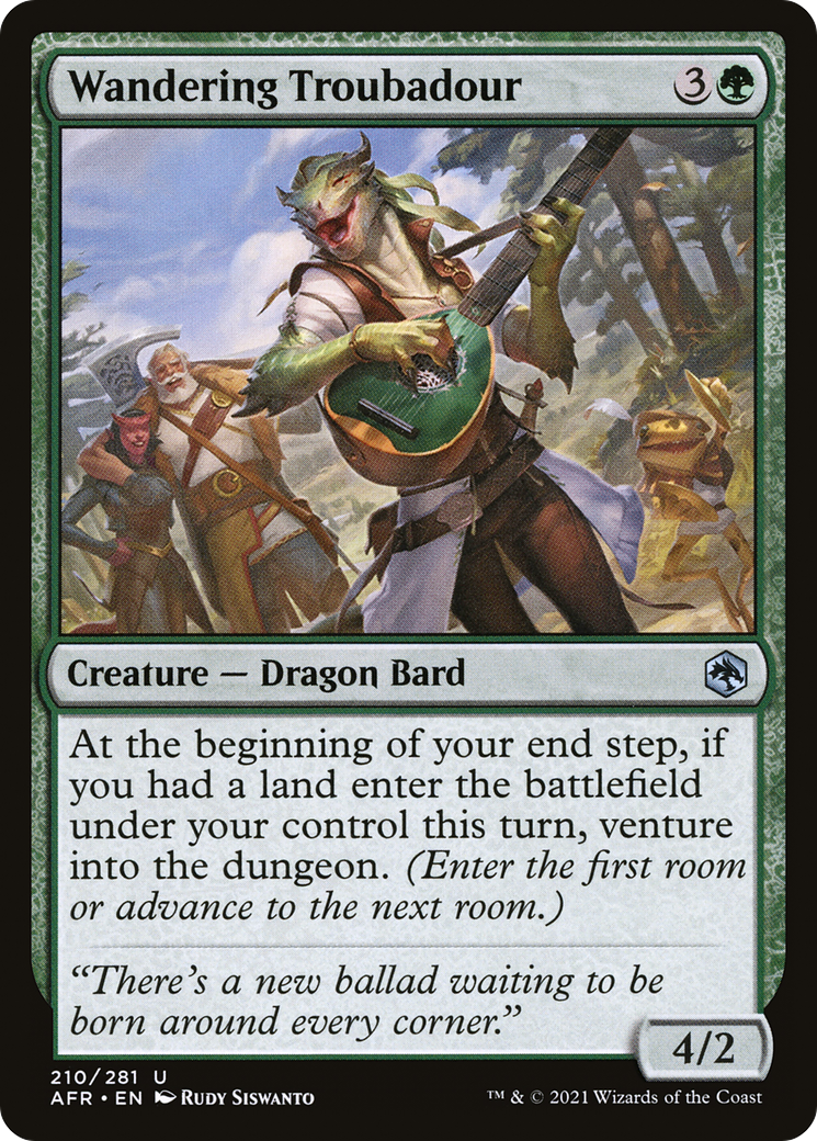 Wandering Troubadour (210) Foil - Adventures in the Forgotten Realms
