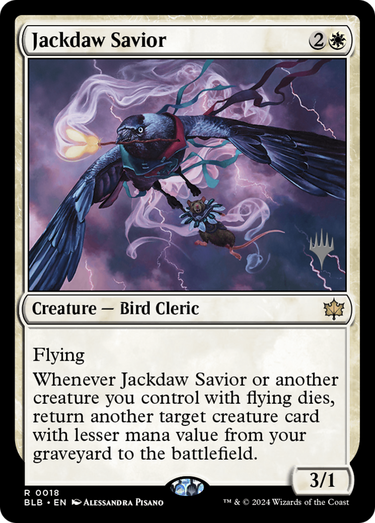 Jackdaw Savior (018) - Bloomburrow Promos
