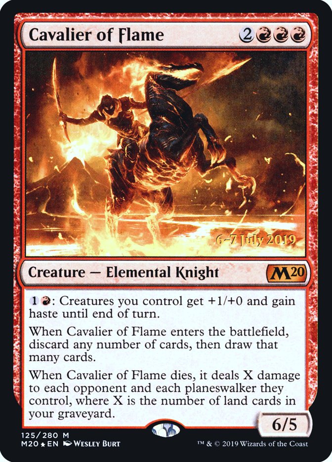 Cavalier of Flame [Core Set 2020 Prerelease Promos] | Silver Goblin