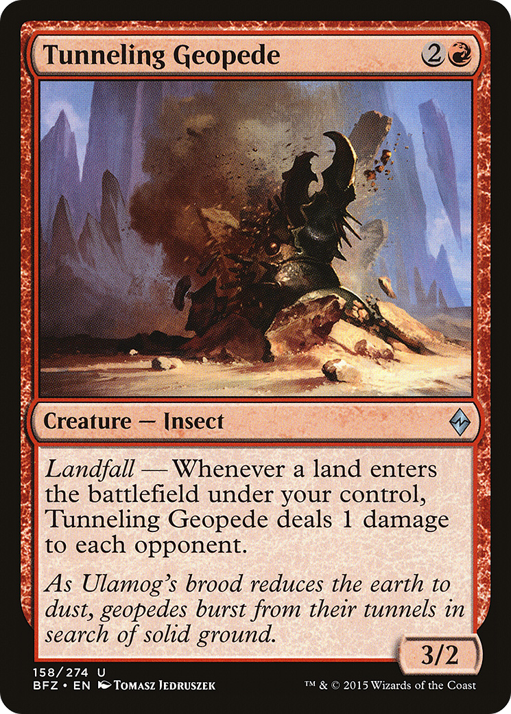 Tunneling Geopede (158) Foil - Battle for Zendikar