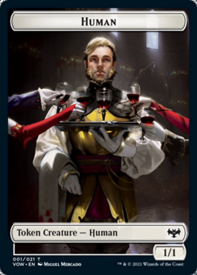 Human (001) // Zombie (005) Double-Sided Token [Innistrad: Crimson Vow Tokens] | Silver Goblin