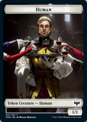 Human (001) // Wolf (014) Double-Sided Token [Innistrad: Crimson Vow Tokens] | Silver Goblin