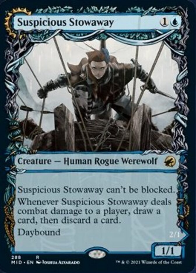 Suspicious Stowaway (Showcase) (288) Foil - Innistrad: Midnight Hunt