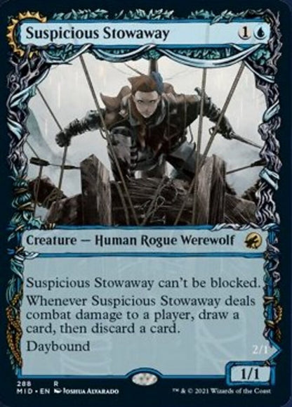 Suspicious Stowaway (Showcase) (288) Foil - Innistrad: Midnight Hunt