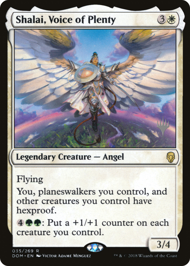 Shalai, Voice of Plenty (Promo Pack) [Dominaria Promos] Foil