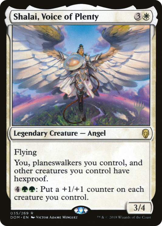 Shalai, Voice of Plenty (Promo Pack) [Dominaria Promos] Foil