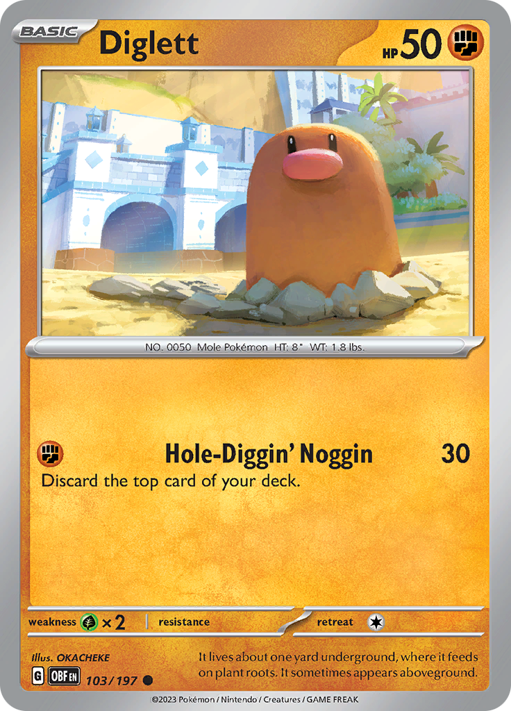 Diglett (103/197) [Scarlet & Violet: Obsidian Flames] | Silver Goblin