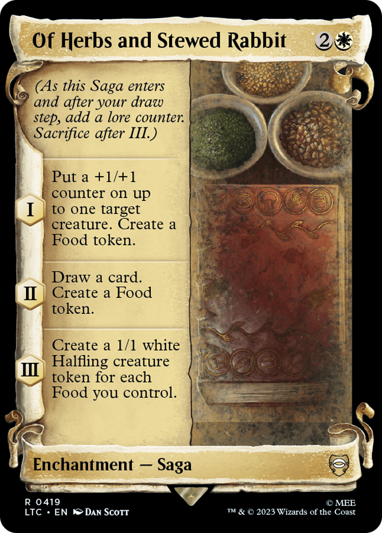 Of Herbs and Stewed Rabbit (Showcase Scrolls) (Showcase) (419) Foil - Tales of Middle-earth Commander