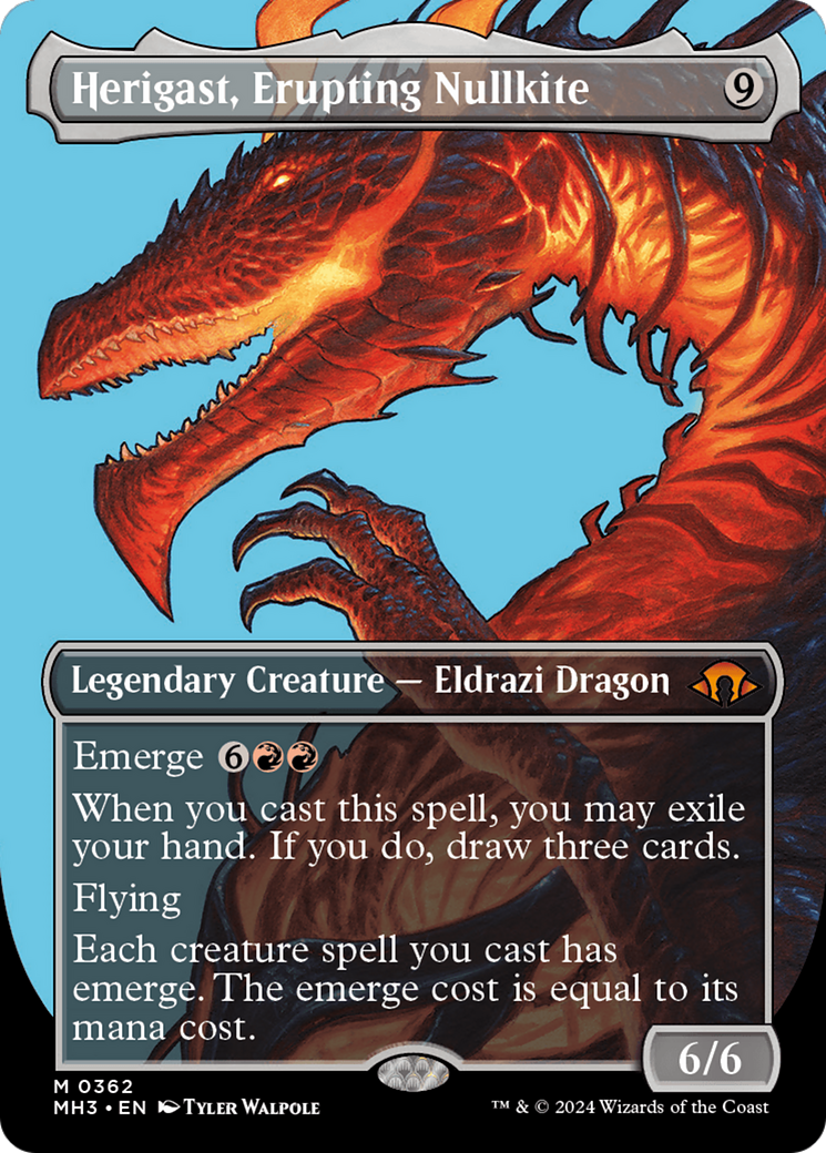 Herigast, Erupting Nullkite (Borderless) (362) Foil - Modern Horizons 3