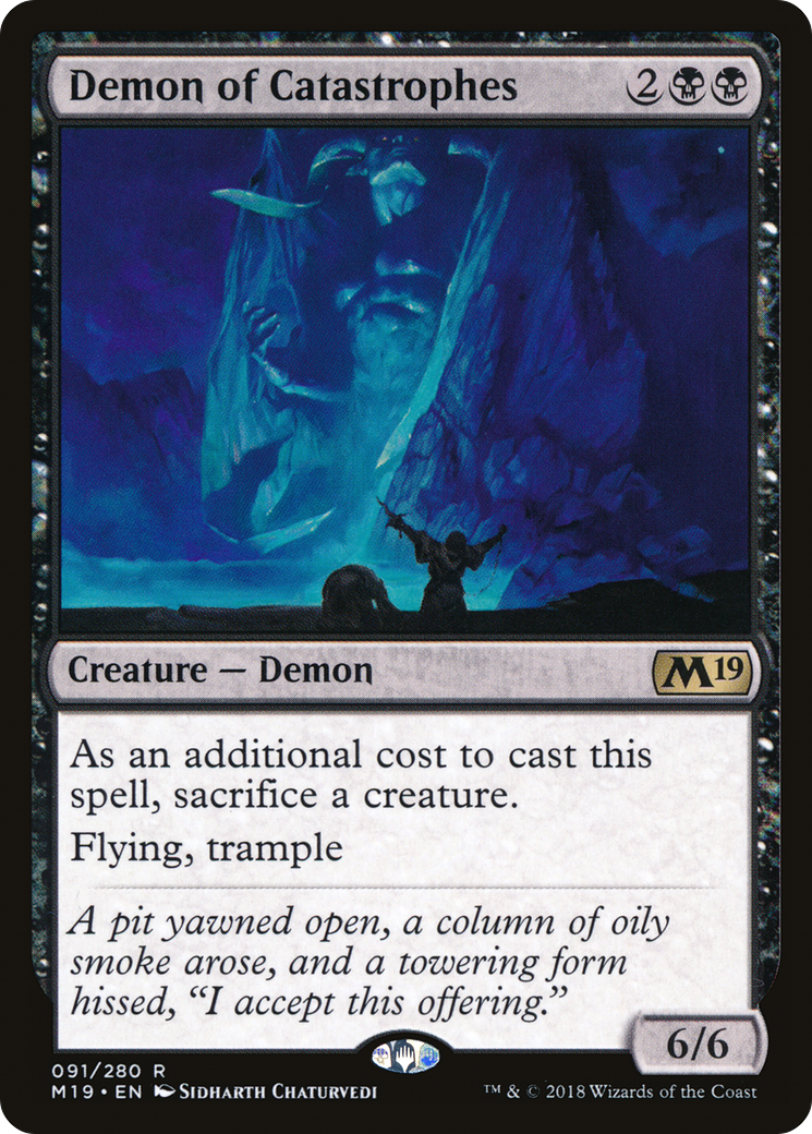Demon of Catastrophes (091) Foil - Core Set 2019