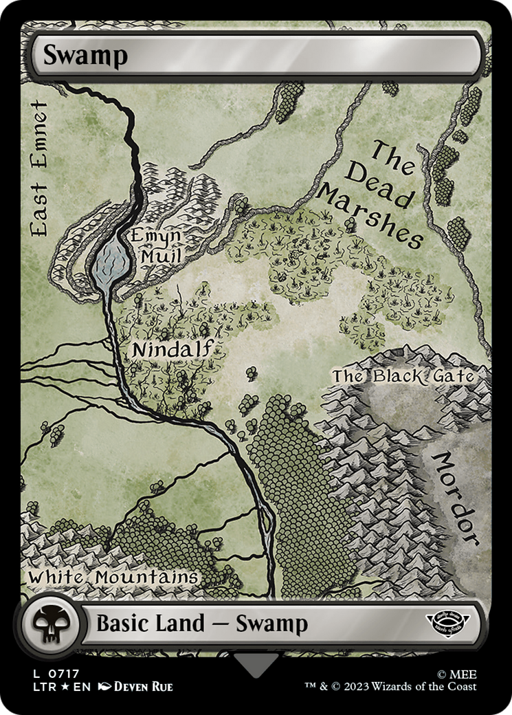 Swamp (Surge Foil) (717) Foil - The Lord of the Rings: Tales of Middle-earth