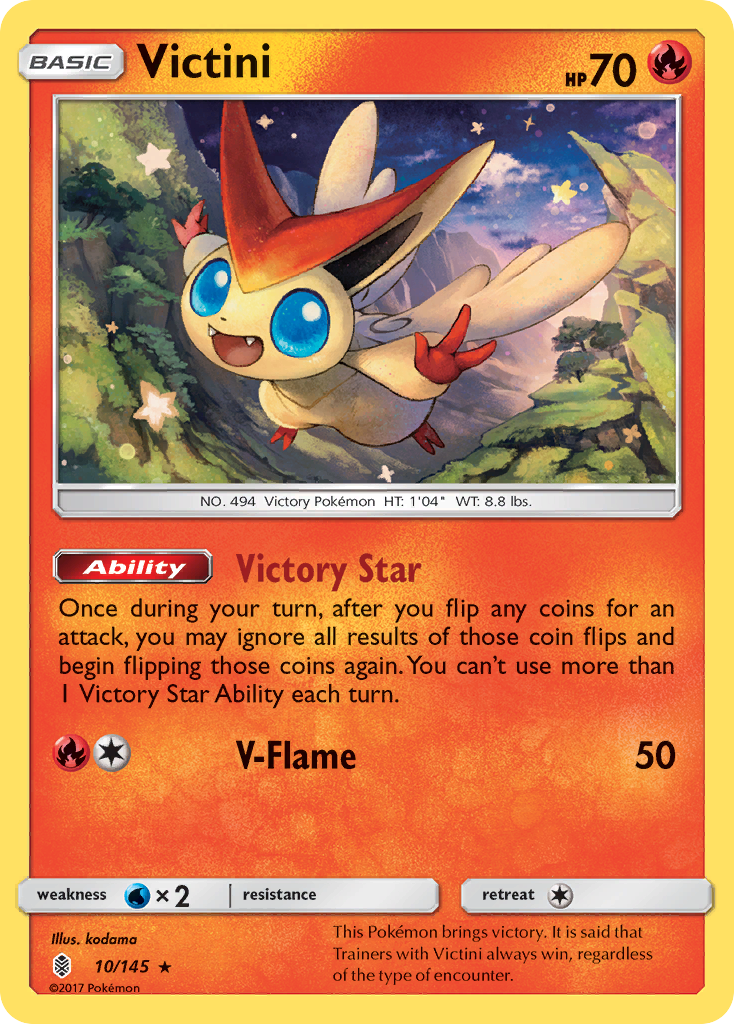 Victini (10/145) [Sun & Moon: Guardians Rising] | Silver Goblin