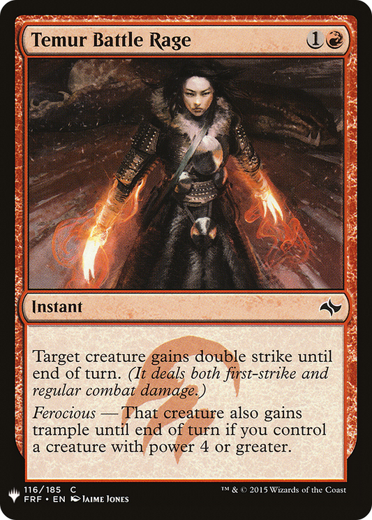Temur Battle Rage (FRF-116) - The List