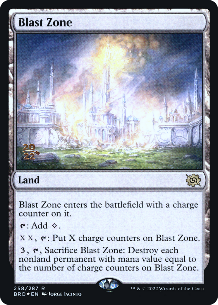 Blast Zone (258) [The Brothers' War Prerelease Promos] | Silver Goblin