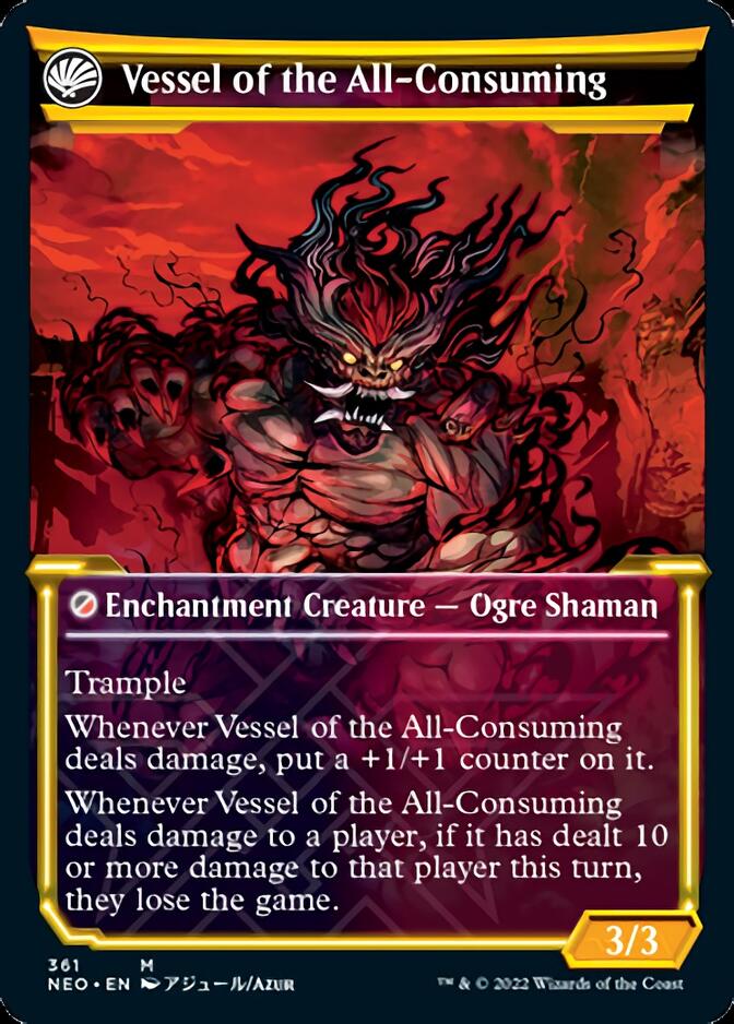Hidetsugu Consumes All // Vessel of the All-Consuming (Showcase) (361) Foil - Kamigawa: Neon Dynasty