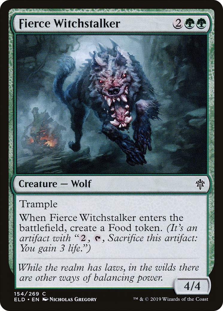 Fierce Witchstalker (154) Foil - Throne of Eldraine