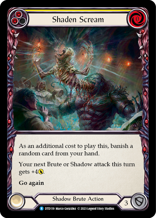 Shaden Scream (Yellow) [DTD119] (Dusk Till Dawn)  Rainbow Foil | Silver Goblin