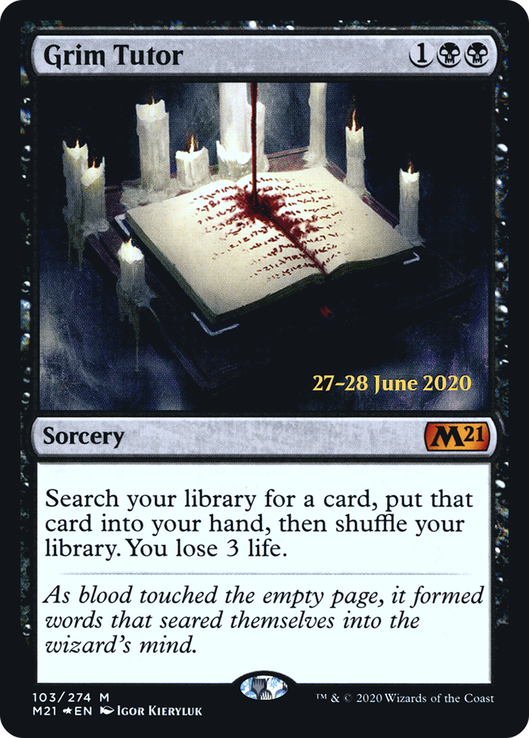 Grim Tutor (103s) Foil - Core Set 2021 Promos
