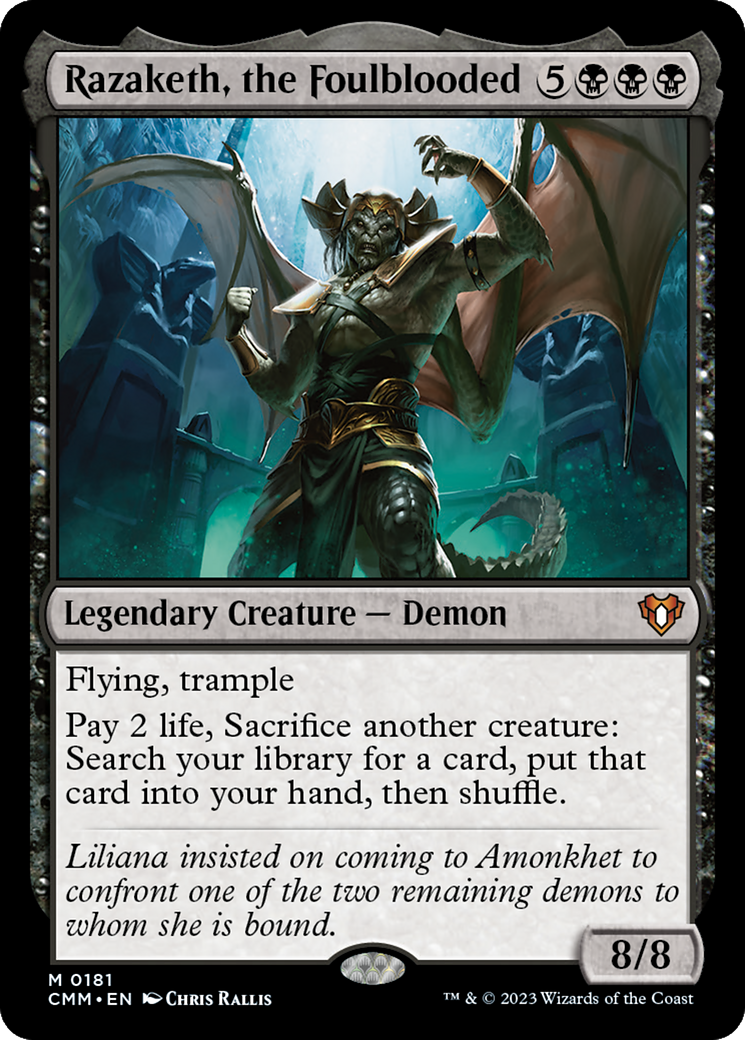 Razaketh, the Foulblooded [Commander Masters] Foil