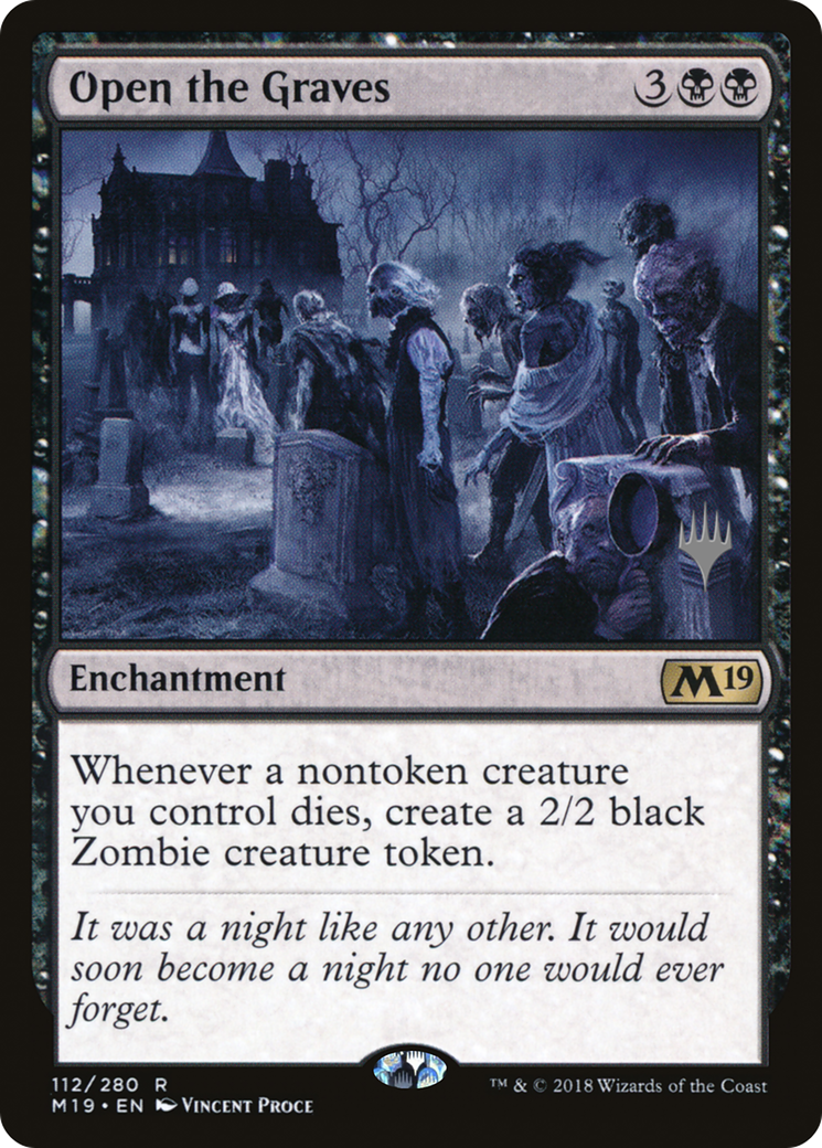 Open the Graves (112) Foil - Core Set 2019 Promos