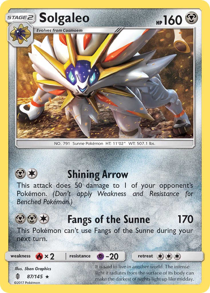 Solgaleo (87/145) (Theme Deck Exclusive) [Sun & Moon: Guardians Rising] | Silver Goblin