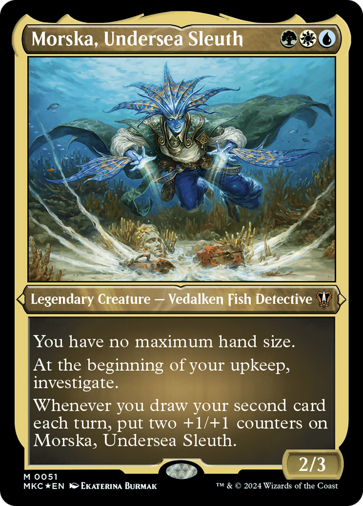 Morska, Undersea Sleuth (Display Commander) – Thick Stock (051) Foil - Murders at Karlov Manor Commander