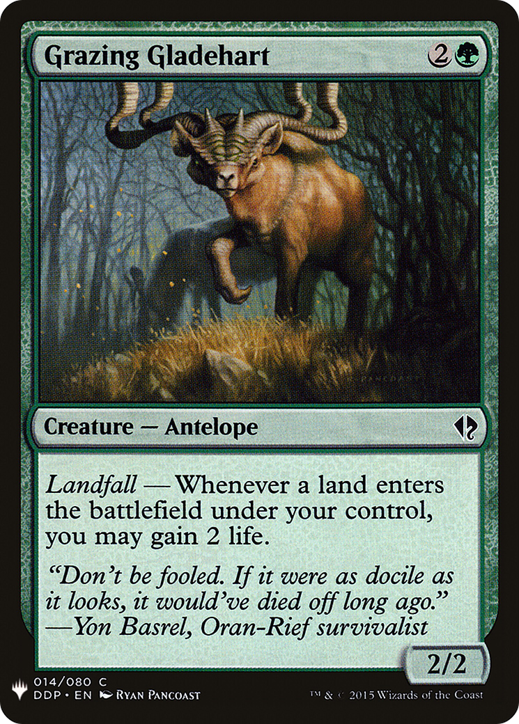 Grazing Gladehart (DDP-14) - The List