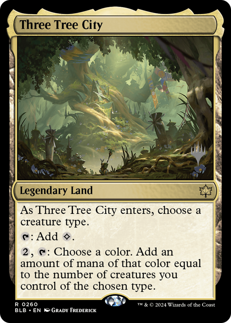 Three Tree City (Promo Pack) [Bloomburrow Promos] Foil