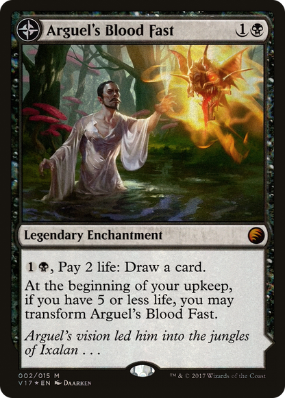 Arguel's Blood Fast // Temple of Aclazotz (002) Foil - From the Vault: Transform