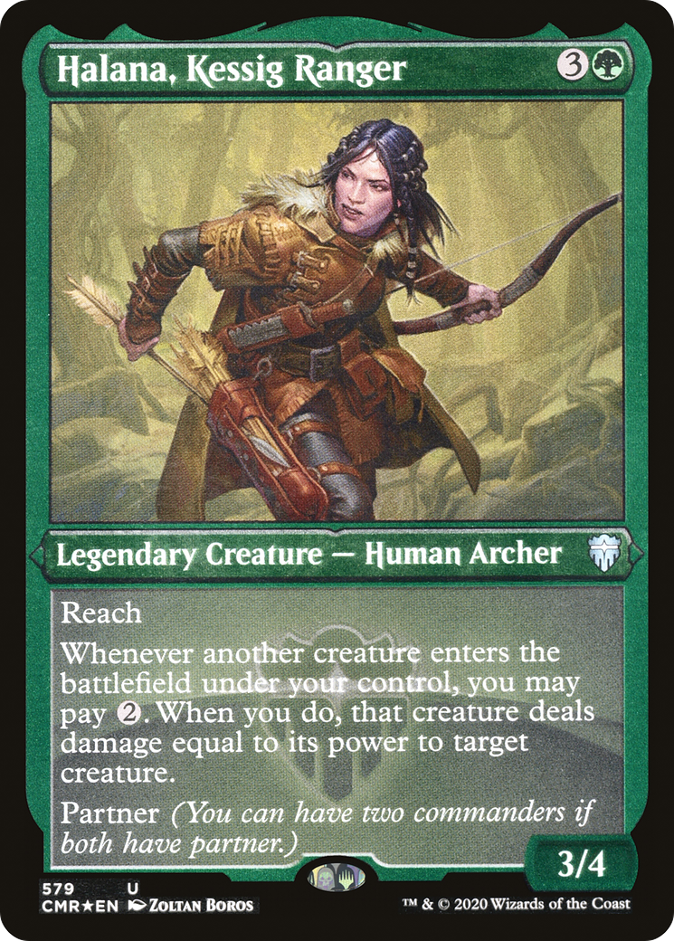 Halana, Kessig Ranger (Foil Etched) [Commander Legends] | Silver Goblin