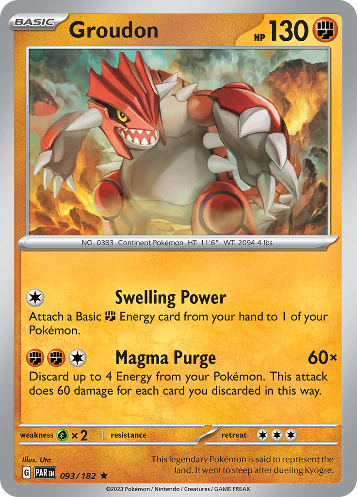 Groudon (093/182) [Scarlet & Violet: Paradox Rift] | Silver Goblin