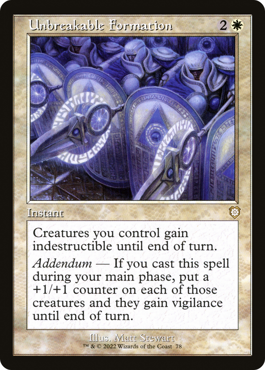 Unbreakable Formation (Retro) [The Brothers' War Commander]