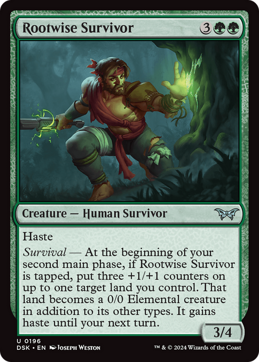 Rootwise Survivor [Duskmourn: House of Horror] Foil