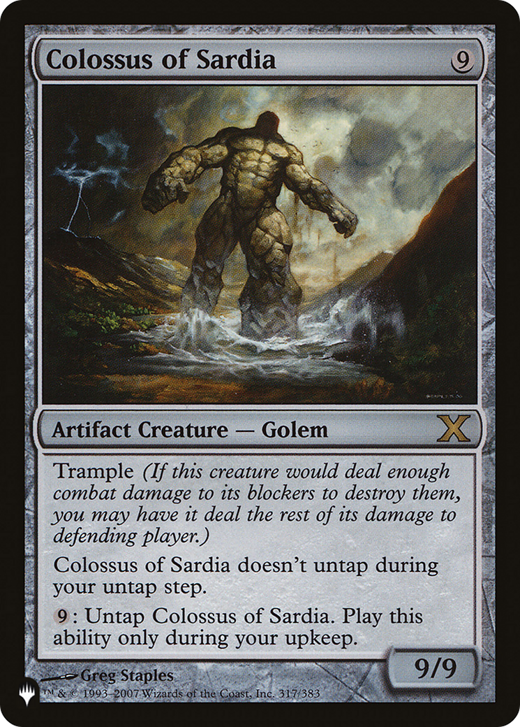 Colossus of Sardia (10E-317) - The List