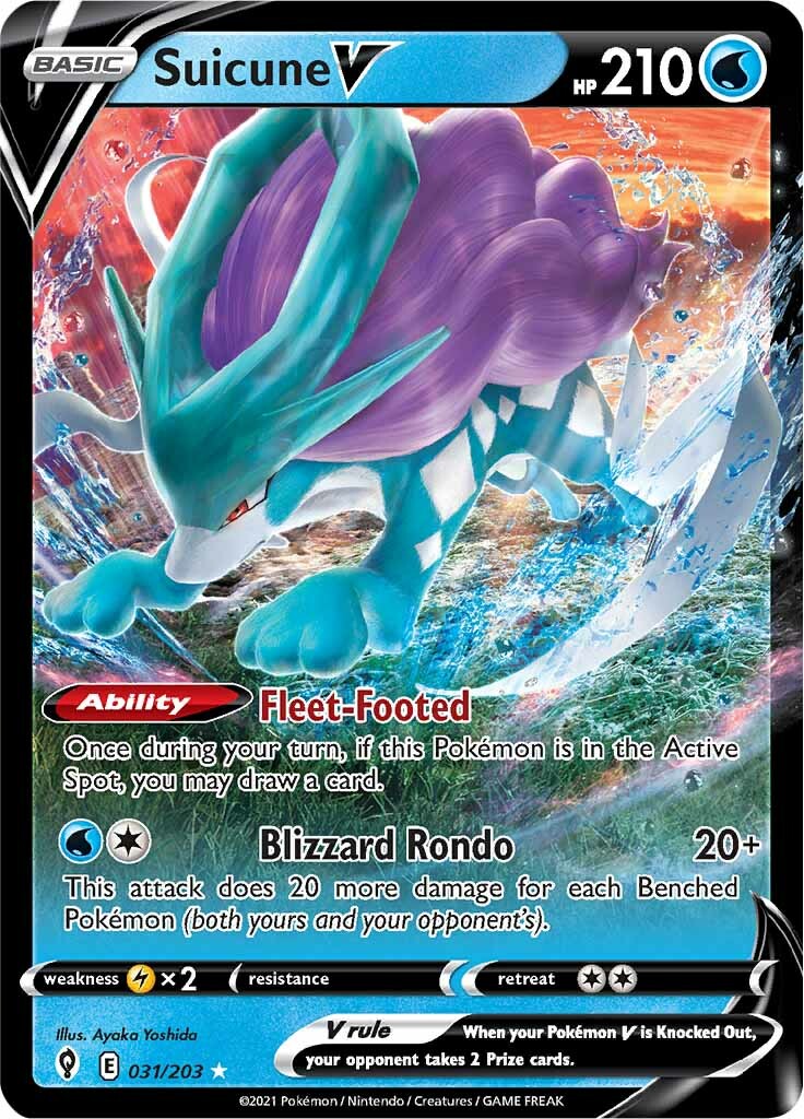 Suicune V (031/203) [Sword & Shield: Evolving Skies] | Silver Goblin